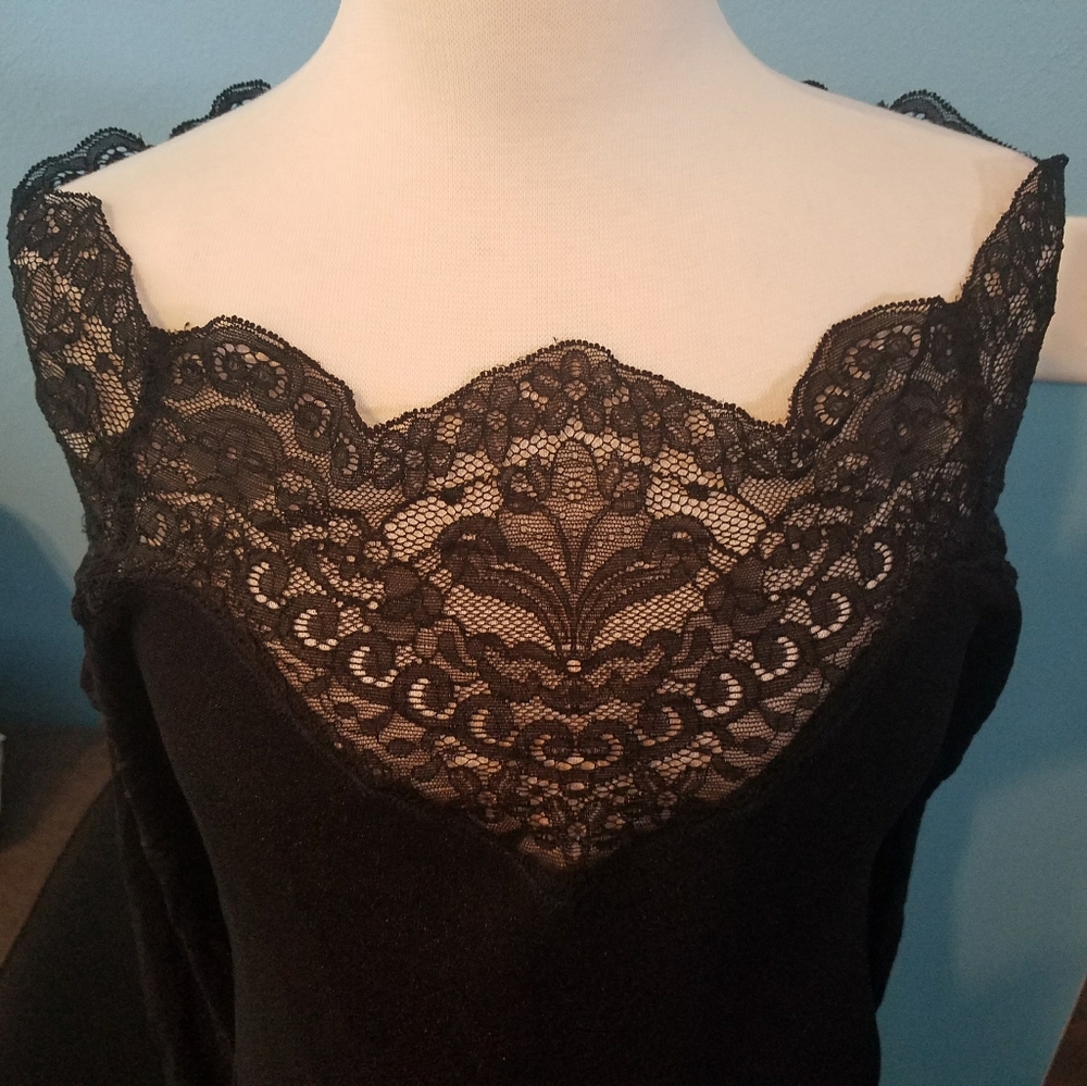 Anne Fontaine Sz. 42 Black Sheer High-Low Dress